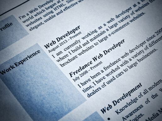 Resume Example for Web Developer