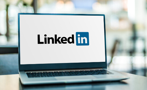 LinkedIn Logo On Screen Software Engineering Career